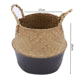 HULIANFU Straw Weaving Flower Plant Basket Grass Planter Basket Indoor Outdoor Flower Pots Cover Plant Containers for Plantable Plants FU