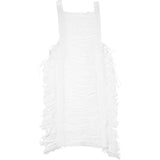 Summer Ripped Knitting Tank Dress Beach Bathing Women Sleeveless Crochet Hollow out High Split Bikini Cover Ups Sexy Swimwear