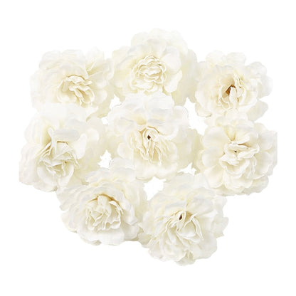 HULIANFU Silk Rose Artificial Flowers 5cm Fake Flowers Head For Home Decor Bedroom Wedding Marriage Decoration DIY Bride Wreath Accessory
