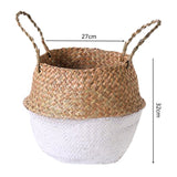 HULIANFU Straw Weaving Flower Plant Basket Grass Planter Basket Indoor Outdoor Flower Pots Cover Plant Containers for Plantable Plants FU