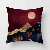HULIANFU New Japanese Geometric Peak Encrypted Linen Cushion Cover Pillow Cover