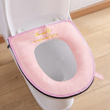 HULIANFU Washable Warm Toilet Seat Cover With Handle Toilet  Accessories Soft Plush Zipper  WC Mat Bathroom Decoration Accessories