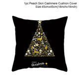 HULIANFU Merry Christmas Cushion Cover Ornaments Christmas Decoration For Home Cristmas Decor Noel Navidad New Year Gift 2023 Xmas Natal