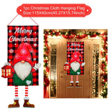 HULIANFU Merry Christmas Hanging Flag Christmas Decorations For Home Door Christmas Ornaments Xmas Gifts Navidad Decor 2023 New Year