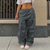 Y2K Cargo Pants Women Baggy Trousers Fall Streetwear Fairycore Oversized Pants Vintage Casual Loose Sweatpants