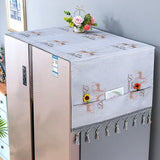 HULIANFU Refrigerator Top Covers Anti-dust Washing Machine Cover With Storage Bag Microwave Oven Dust Proof Cover home accessories