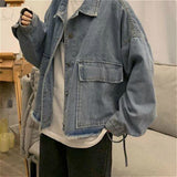 Hulianfu Basic Jackets Women Spring Chic Denim Harajuku Baggy Youth Female Short Outwear Korean Tassel All-match Preppy Girl Streetwear