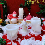 HULIANFU Large Christmas Scented Silicone Candle Mold DIY New Santa Christmas Tree Gypsum Handmade Soap cake chocolate Molds Resin making