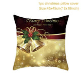 HULIANFU Merry Christmas Cushion Cover Ornaments Christmas Decoration For Home Cristmas Decor Noel Navidad New Year Gift 2023 Xmas Natal