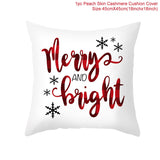 HULIANFU Merry Christmas Cushion Cover Ornaments Christmas Decoration For Home Cristmas Decor Noel Navidad New Year Gift 2023 Xmas Natal