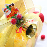 HULIANFU  50Pcs Gold Metal Bells Christmas Jingle Bell Ornaments Xmas Tree Decoration DIY Handmade Crafts Wedding Christmas Decor