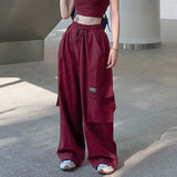 Y2K Cargo Pants Women Baggy Trousers Fall Streetwear Fairycore Oversized Pants Vintage Casual Loose Sweatpants