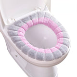 HULIANFU Washable Warm Toilet Seat Cover With Handle Toilet  Accessories Soft Plush Zipper  WC Mat Bathroom Decoration Accessories