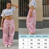 Y2K Cargo Pants Women Baggy Trousers Fall Streetwear Fairycore Oversized Pants Vintage Casual Loose Sweatpants