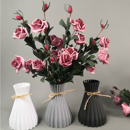 HULIANFU Plastic Vases Flower Pot Home Anti-ceramic Storage Bottle Wedding Decorations Rattan-like Unbreakable Creative Simplicity