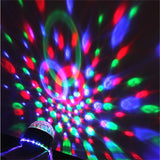 HULIANFU Sound Activated Rotating Disco Ball Party Light 6W RGB LED Stage Lights Projector Lamp for Christmas Wedding Festival Decoration