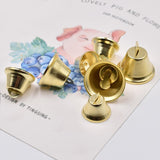 HULIANFU 2023 50Pcs Gold Metal Bells Christmas Jingle Bell Ornaments Xmas Tree Decoration DIY Handmade Crafts Wedding Christmas Decor