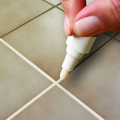 HULIANFU Tile Marker Repair Wall Grout Pen White Grout Marker Odorless Non Toxic for Tiles Floor and Tyre Suitable Car Painting Mark Pen