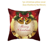 HULIANFU Merry Christmas Cushion Cover Ornaments Christmas Decoration For Home Cristmas Decor Noel Navidad New Year Gift 2023 Xmas Natal