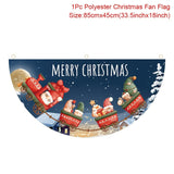 HULIANFU Merry Christmas Hanging Flag Christmas Decorations For Home Door Christmas Ornaments Xmas Gifts Navidad Decor 2023 New Year