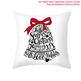 HULIANFU Merry Christmas Cushion Cover Ornaments Christmas Decoration For Home Cristmas Decor Noel Navidad New Year Gift 2023 Xmas Natal