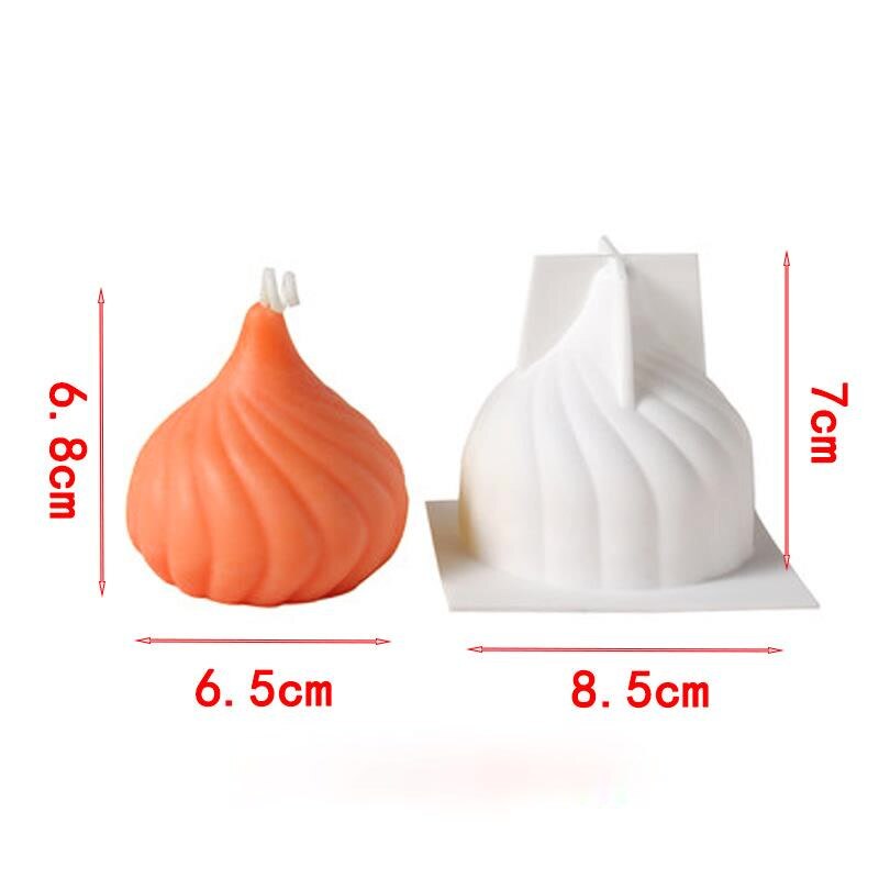 HULIANFU Screw Ball Candle Mold DIY Candle Casting Mold Ins Hot Geometry Aromatic Plaster Soap Candle Making Resin Mold Home Decor Craft