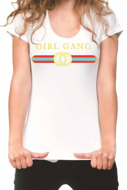 hulianfu Girl Gang Round neck T-shirt