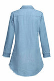 hulianfu hulianfu Loose Button Design 4 Colors Denim Dress（4 colors）