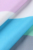 hulianfu hulianfu Rainbow Striped Multicolor Thin Tops(5 Colors)