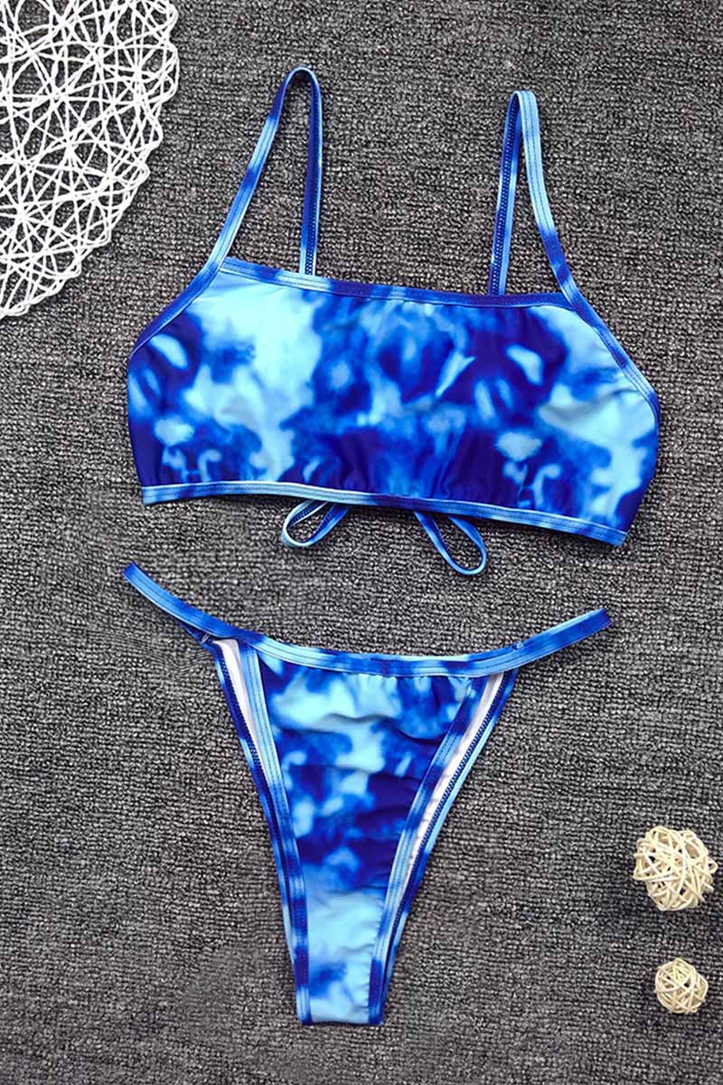 hulianfu Tie-dye Print Bikini Set (2 Colors )