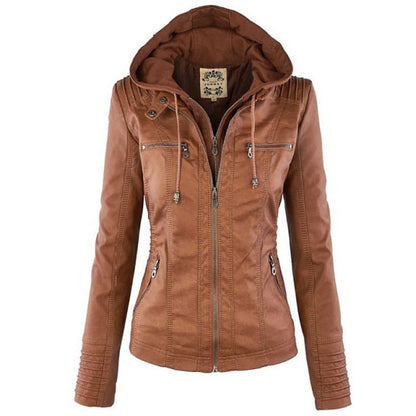 Winter Faux Leather Jacket Women Casual Basic Coats Plus Size 7XL Ladies Basic Jackets Waterproof Windproof Coats Female