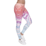 Brands Women Fashion Legging Aztec Round Ombre Printing leggins Slim High Waist Leggings Woman Pants /40