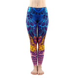 Brands Women Fashion Legging Aztec Round Ombre Printing leggins Slim High Waist Leggings Woman Pants /40