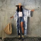 Fitshinling Snake Print Oversize Beach Cover Up Swimwear Summer Vintage Kimono Bohemian Holiday Long Cardigan Outing New