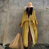 Fitshinling Snake Print Oversize Beach Cover Up Swimwear Summer Vintage Kimono Bohemian Holiday Long Cardigan Outing New