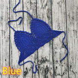 Handmade Crochet Lace Knit Bra Boho Beach Bikini Cami Tank Crop Top Halter