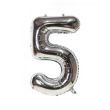 HULIANFU Silver Black Style Foil Letter Number Balloons Baby Shower Helium Ballon Happy Birthday Kids Adult Party Decoration Supplies