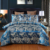 HULIANFU Jacquard Weave Duvet Cover Bed Euro Bedding Set for Double Home Textile Luxury Pillowcases Bedroom Comforter 220x240 no sheet