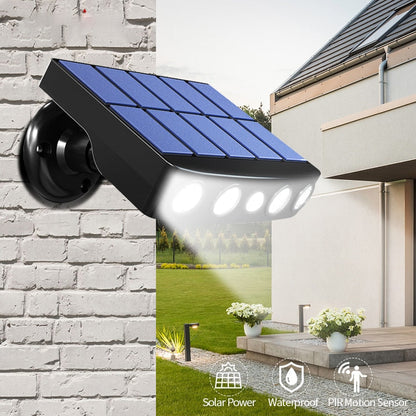 HULIANFU Powerful Solar Powered Led Wall Light Outdoor Motion Sensor Waterproof IP65 Lighting for Garden Path Garage Yard Street Lamps