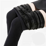 Women Warm Winter Leggings High Waist Velvet Cashmere Knitted Thick Elastic Skinny Ankle-Length Lining Pants Hot Bottom