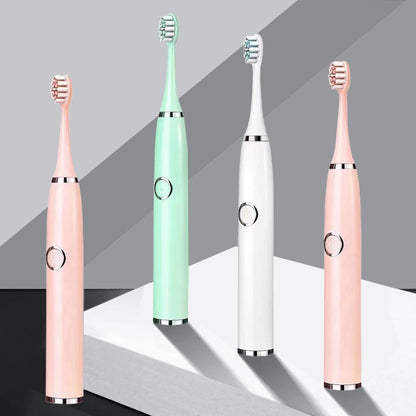 HULIANFU Super Sonic Electric Toothbrushes for Adults Kid Smart Timer Whitening Toothbrush IPX7 Waterproof Replaceable AA Battery Version