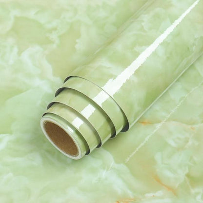 HULIANFU 2023 Wokhome Self Adhesive PVC Waterproof Oil-Proof Marble Wallpaper Contact Paper Wall Bathroom Kitchen Furniture Renovation Sticker