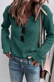 hulianfu hulianfu Sexy Fashion V-neck Knitted Sweater(5 Colors)